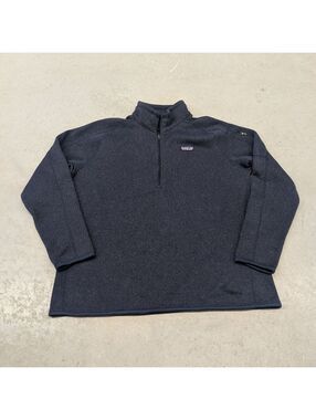 Patagonia Navy Blue Fleece Lined Quarter Zip Sweater